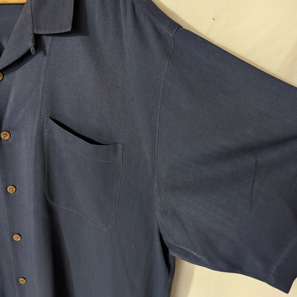 Tommy Bahama Men’s Blue Short Sleeve Silk Shirt Size XL - Picture 9 of 11